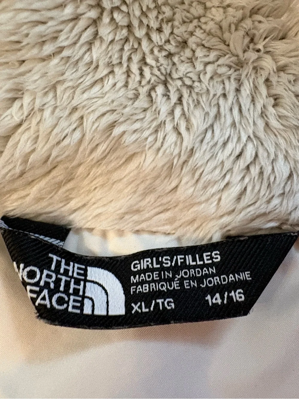 The North Face Kids Cream Fleece Jacket with Hood